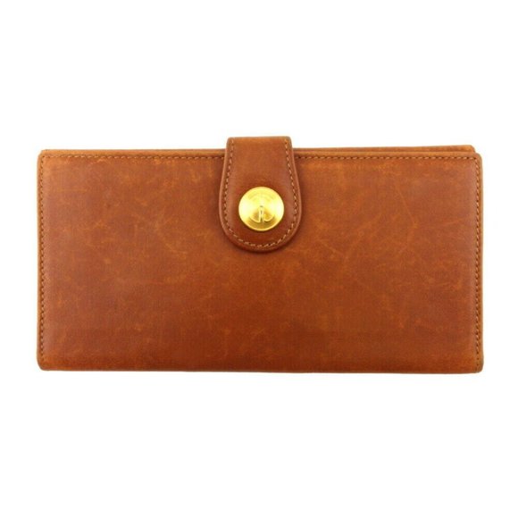 GUCCI Long Wallet Double G Leather Authentic